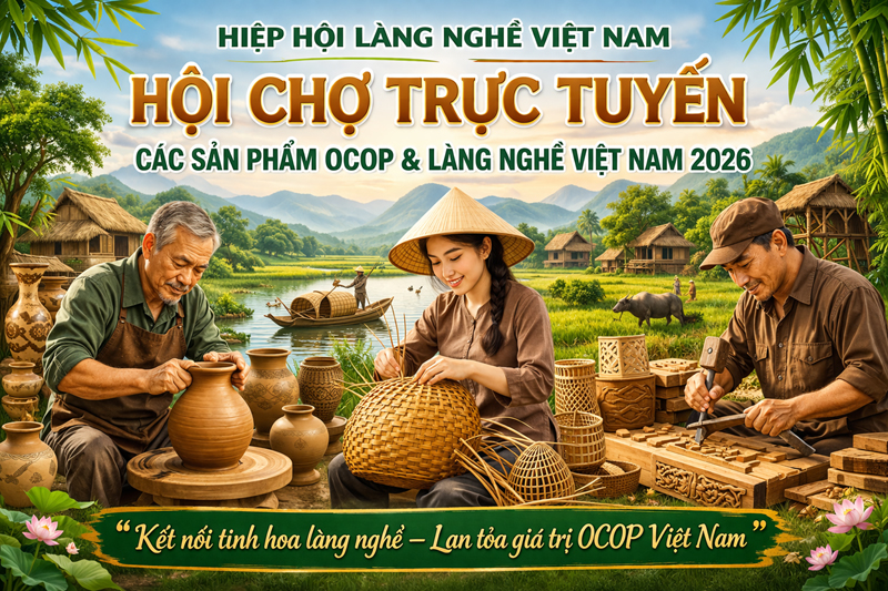 Hội chợ trực tuyến các sản phẩm OCOP & Làng nghề Việt Nam 2026