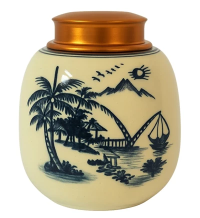Bình gốm Chu Đậu đựng trà