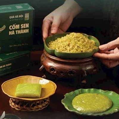 Bánh cốm sen Hà Thành