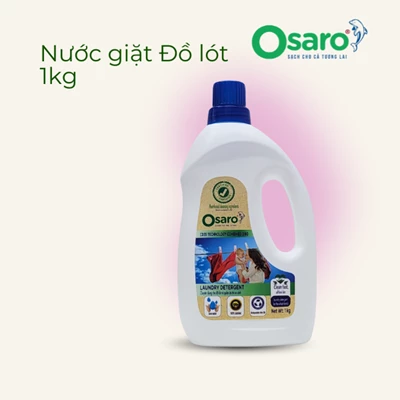 Nước giặt đồ lót & quần áo trẻ sơ sinh OSARO 1kg – Dịu sau tráng, ưu tiên làn da nhạy cảm