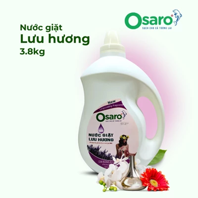 Nước giặt lưu hương OSARO can 3,8kg – Sạch sau tráng, hương bền vừa đủ