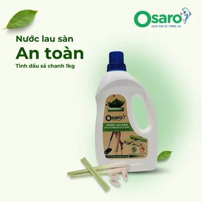 Nước lau sàn OSARO tinh dầu sả chanh 1kg – Lau sạch thoáng, hương sả chanh nhẹ sau khô