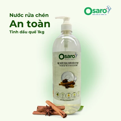 Nước rửa chén OSARO 1kg tinh dầu quế
