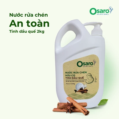 Nước rửa chén OSARO 2kg tinh dầu quế