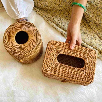 Hộp đựng giấy bằng mây Thành Công