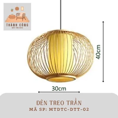 Đèn lồng treo trần mây tre đan Thành Công